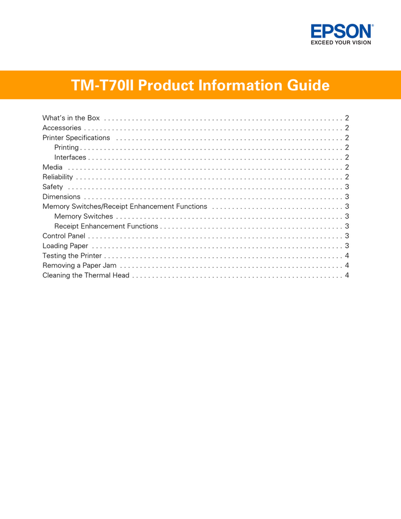 Epson TM-T70II Installation and operation manual