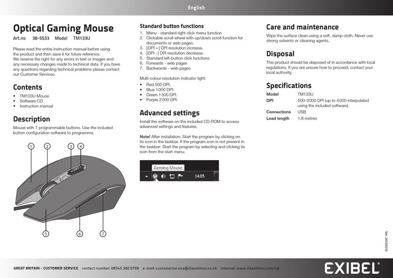 Exibel TM133U manual