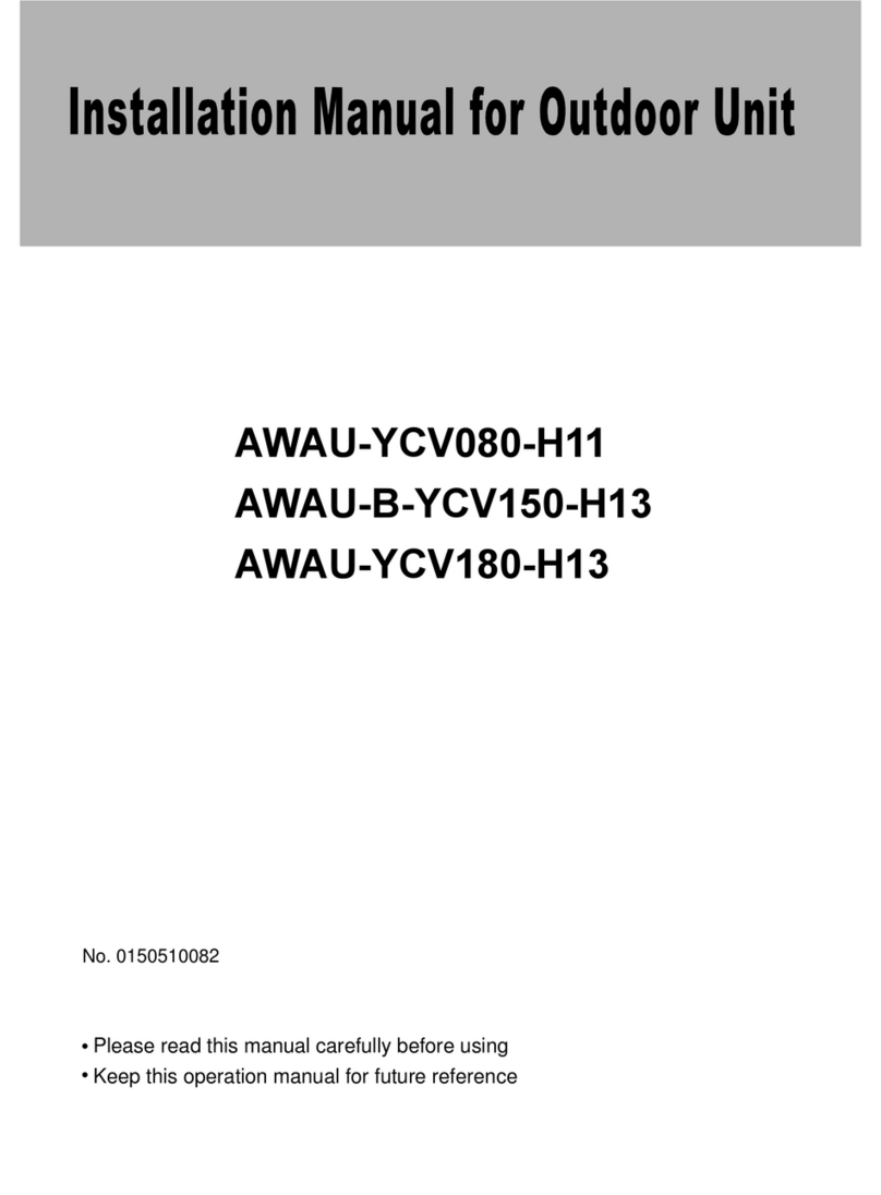 Airwell AWAU-YCV080-H11 installation manual