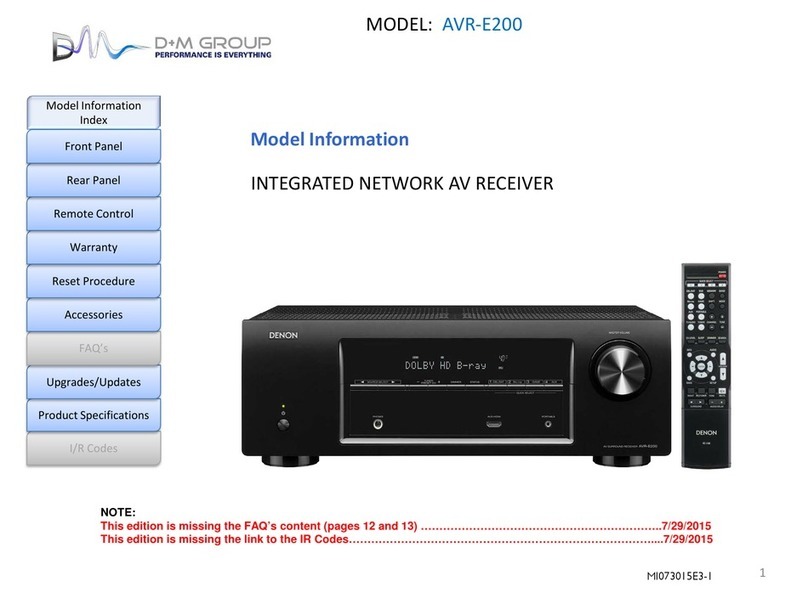 DM Group AVR-E200 User manual