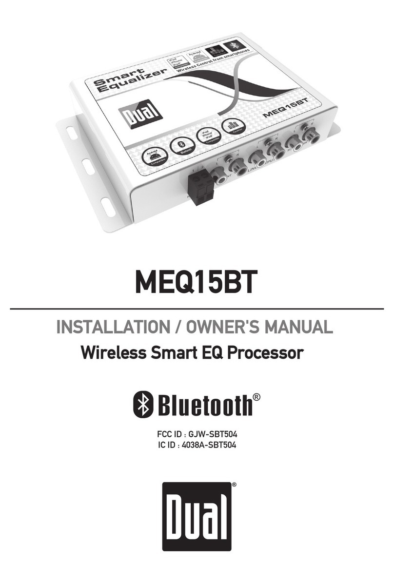 Dual MEQ15BT Installation & owner's manual