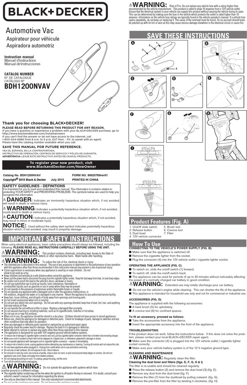 Black & Decker BDH1200NVAV instruction manual