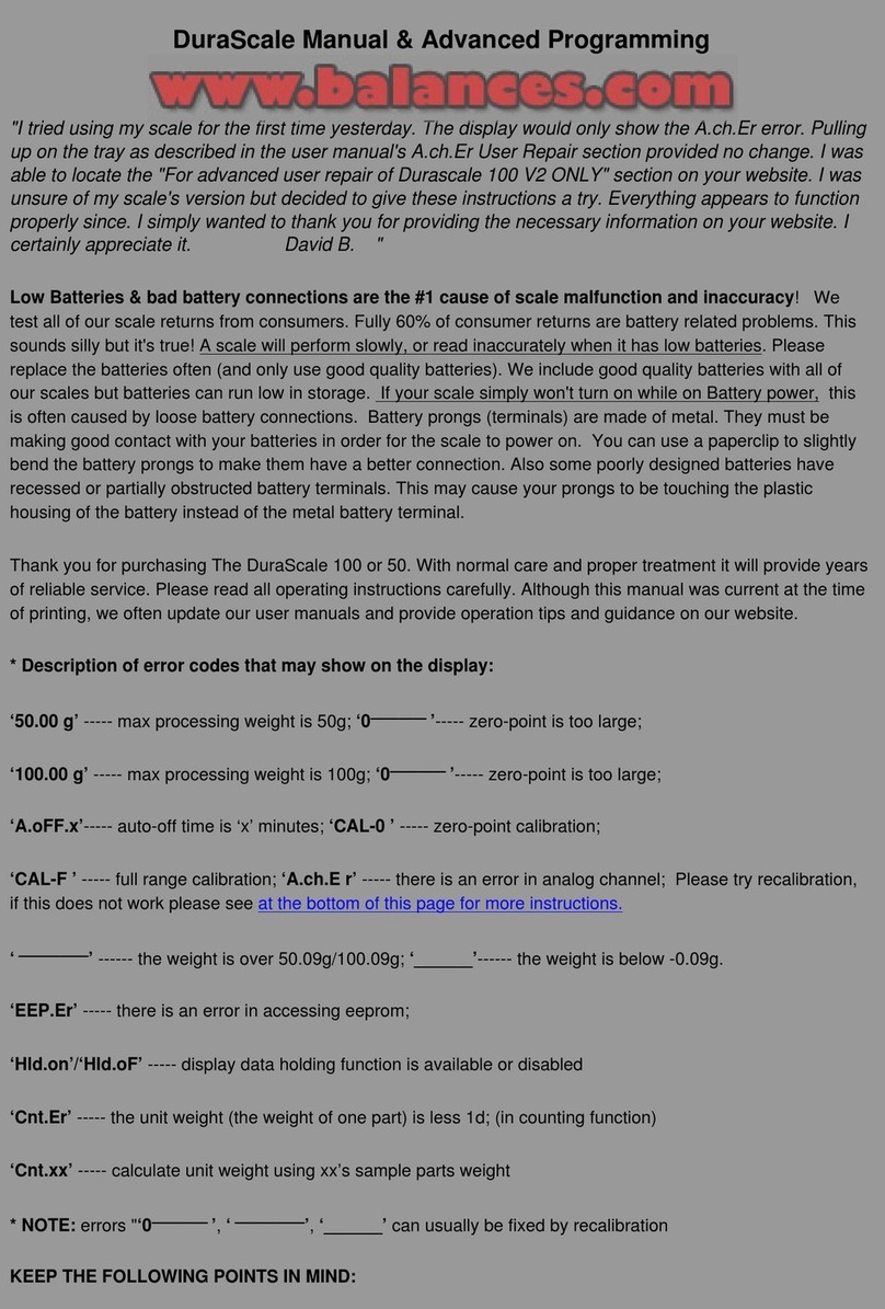 My Weigh durascale 50 User manual