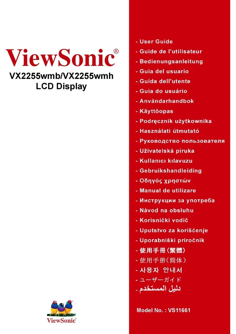 ViewSonic VX2255WMB - 22" LCD Monitor User manual