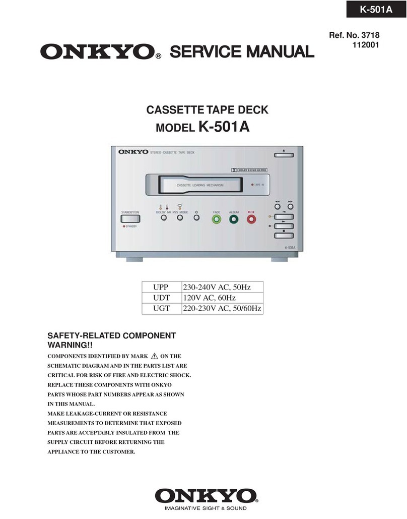 Onkyo K-501A User manual Onkyo K-501A User manual