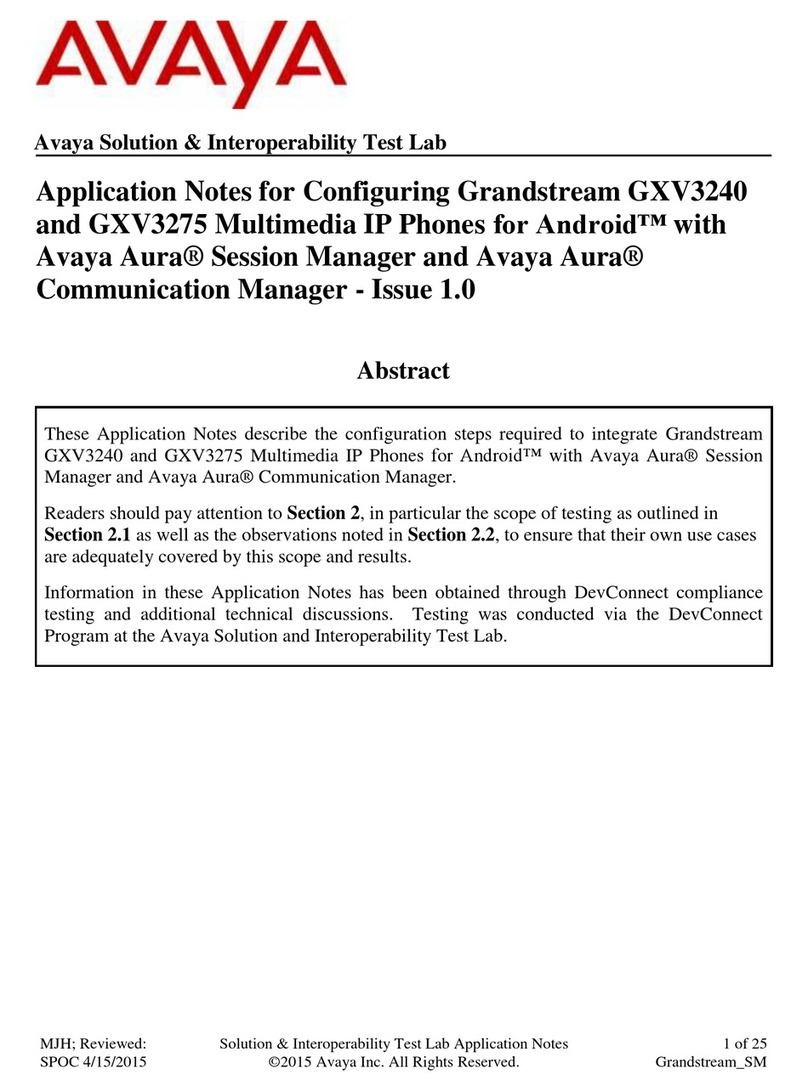 Avaya GXV3240 Supplement