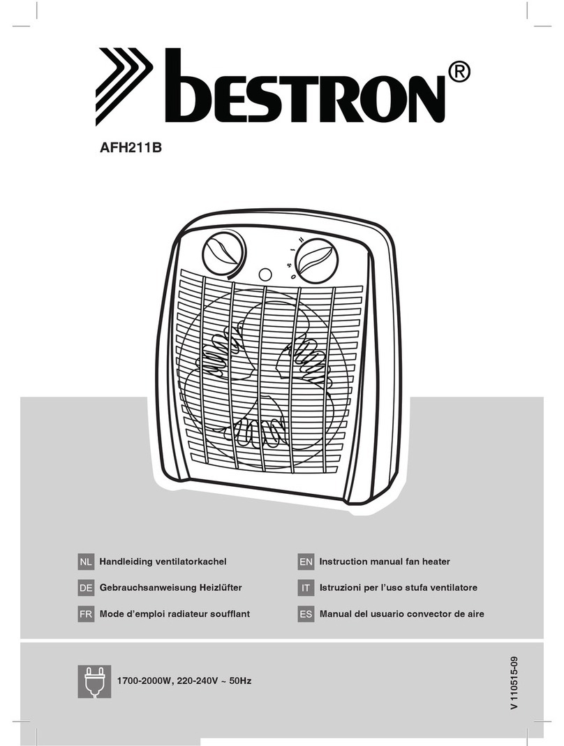 Bestron AFH211B Instruction manual fan heater