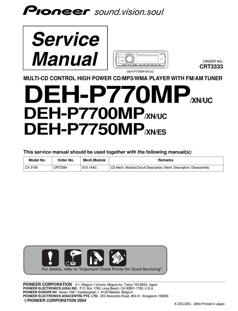 Pioneer DEH-P770MP User manual Pioneer DEH-P770MP User manual