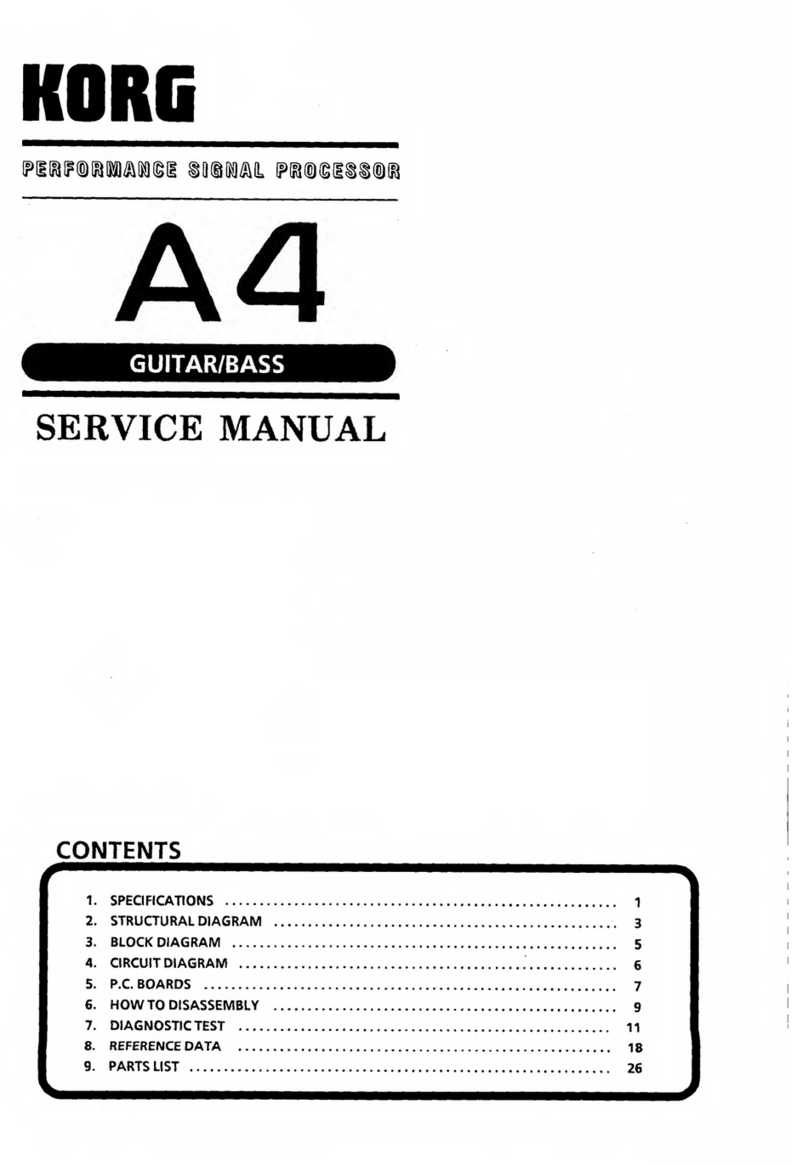 Korg A4 Guitar Service manual