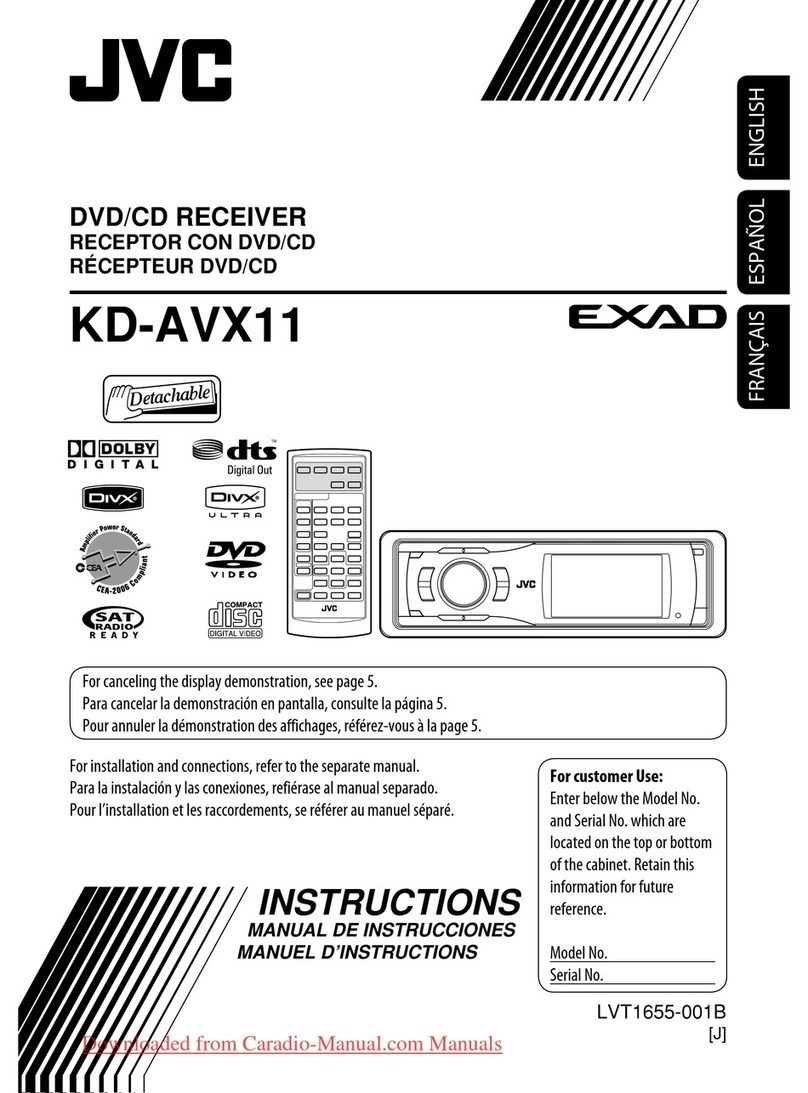 JVC KD-AVX11 - EXAD - DVD Player User manual