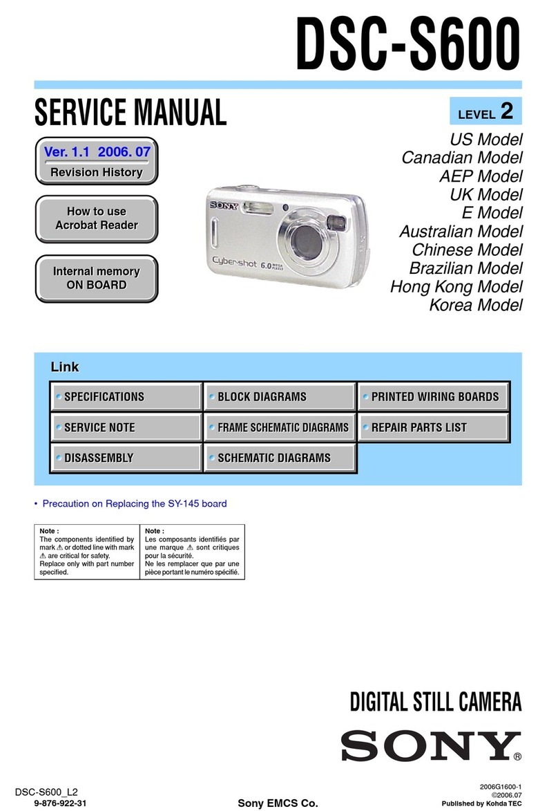 Sony Cyber-shot DSC-S600 Service manual