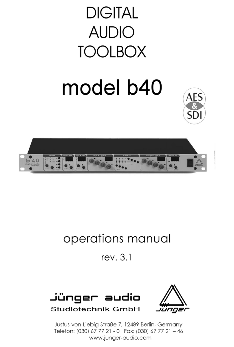 junger b40 Operation manual