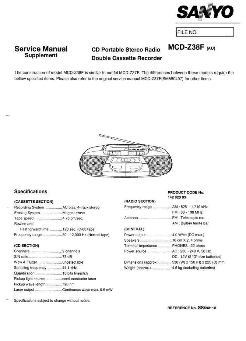 Sanyo MCD-Z38F (AU) User manual Sanyo MCD-Z38F (AU) User manual