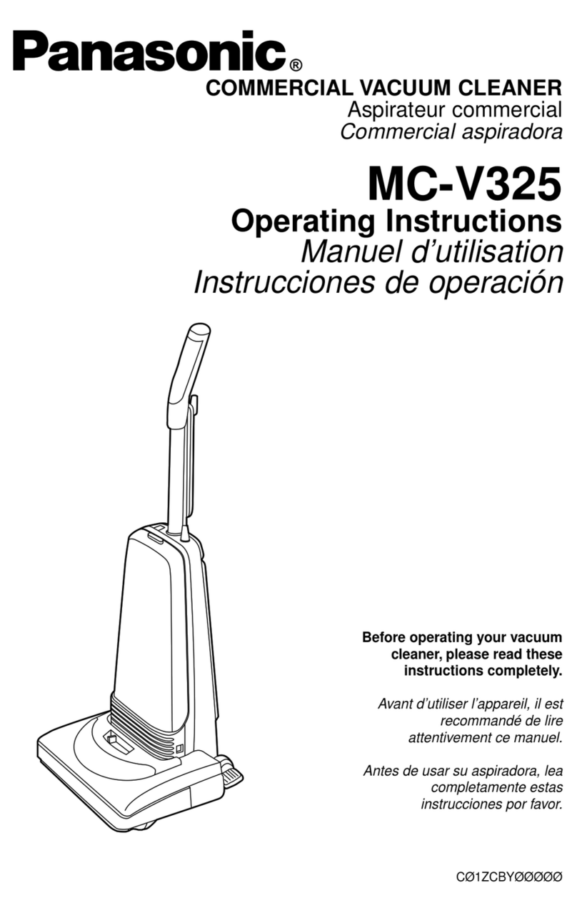 Panasonic MCV325 - COMMERCIAL VACUUM User manual