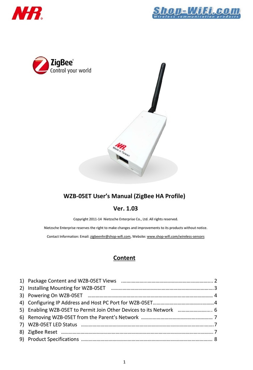 ZIGBEE WZB-05ET user manual