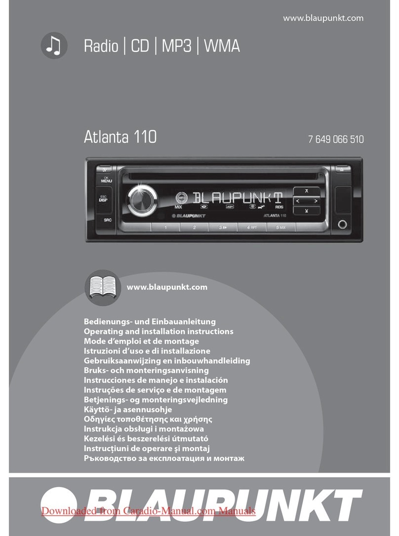 Blaupunkt Atlanta 110 Operating and installation instructions
