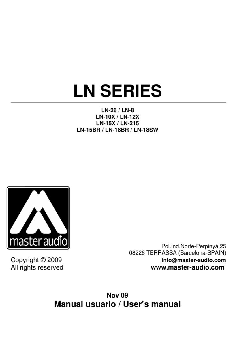Master audio LN-26 Series user manual