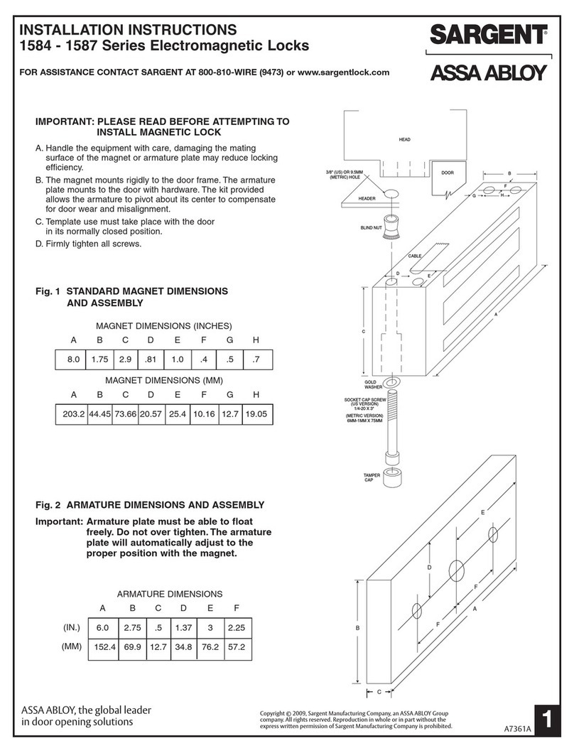 Assa Abloy 1584 Series User manual