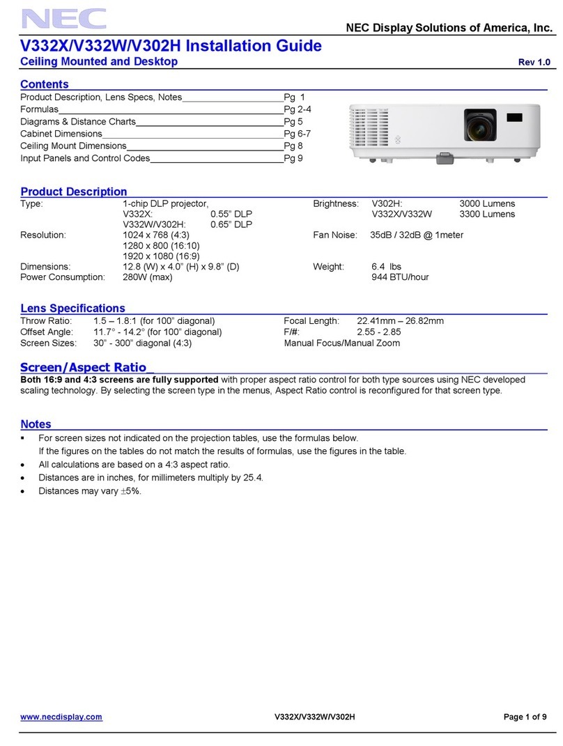 NEC V332X User manual NEC V332X User manual