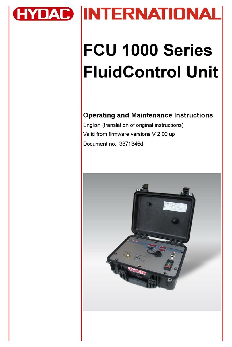 Hydac FCU 1000 Series Operating and maintenance instructions