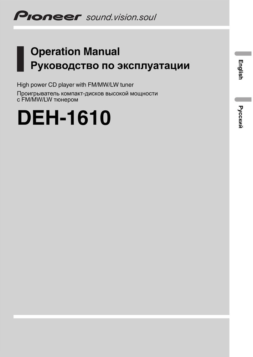 Pioneer DEH-1610 User manual