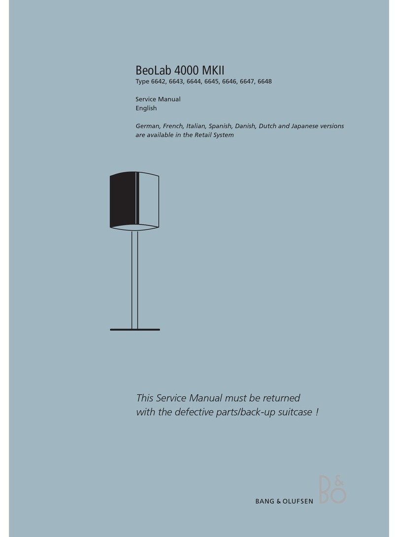 Bang & Olufsen Beolab 4000 MKII 6642 Service manual