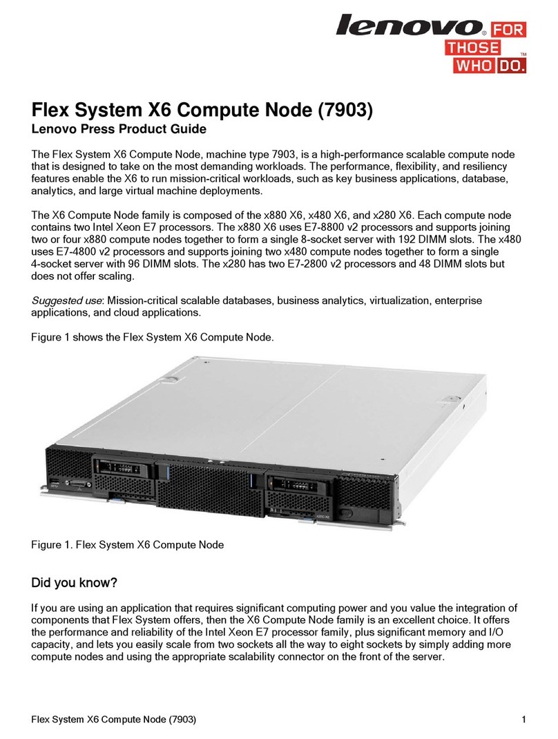 Lenovo Flex System X6 Compute Node User manual Lenovo Flex System X6 Compute Node User manual
