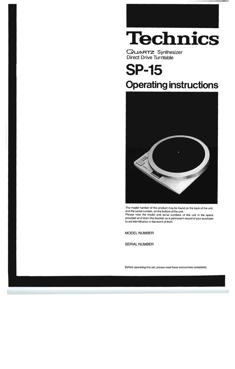 Technics SP-15 operating instructions
