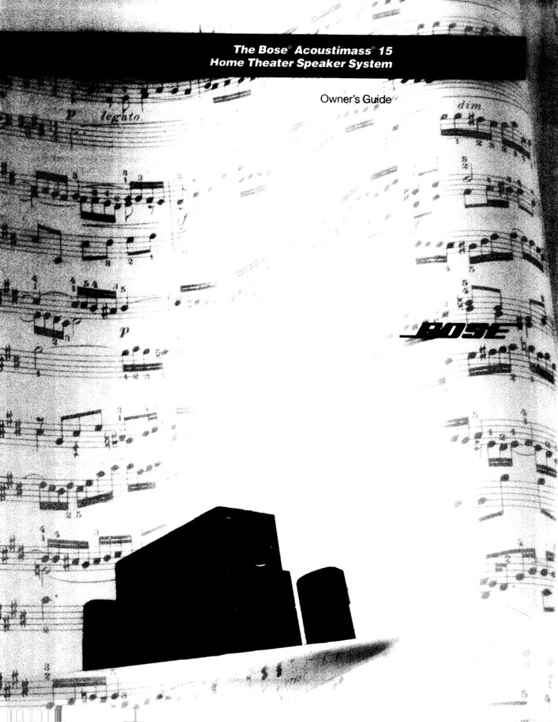 Bose Acoustimass 15 User manual