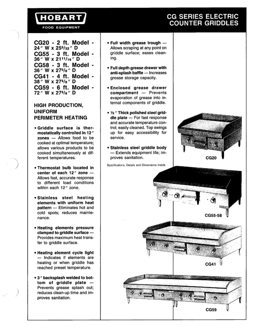 Hobart CG20 Installation instruction