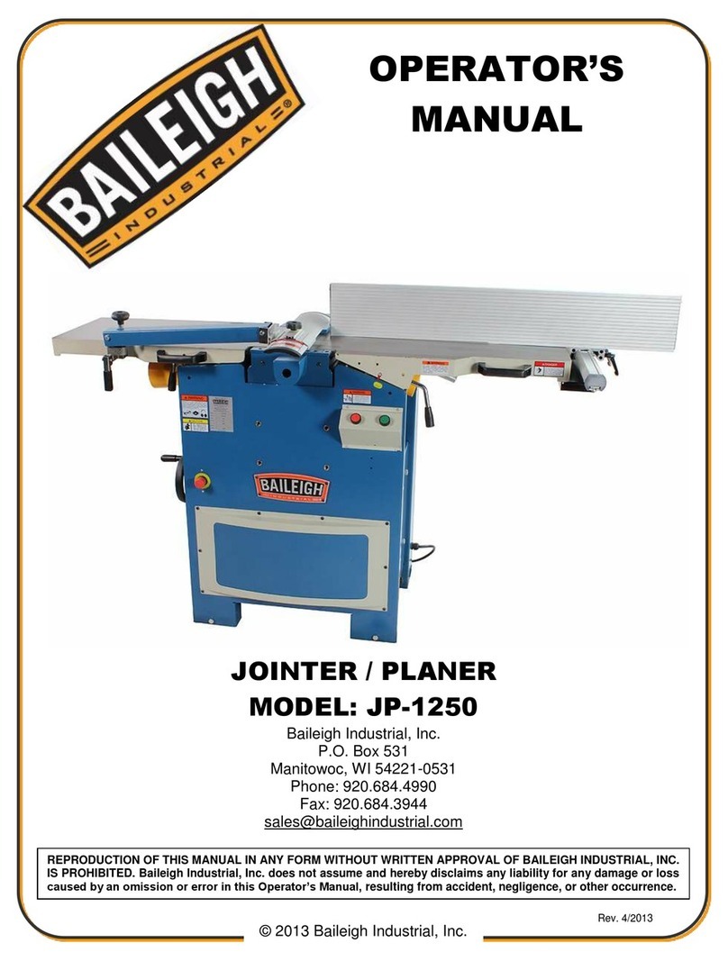 Baileigh JP-1250 Operator's manual