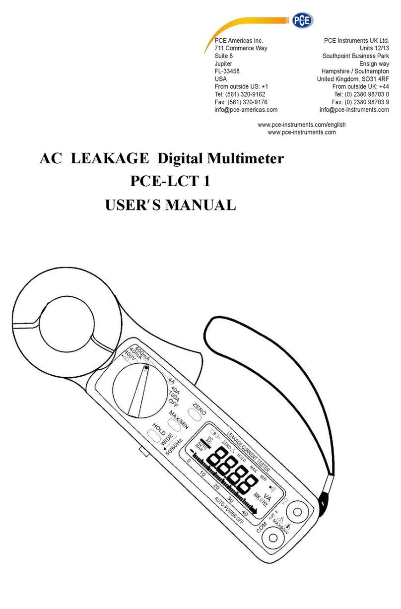 PCE Instruments LCT 1 User manual