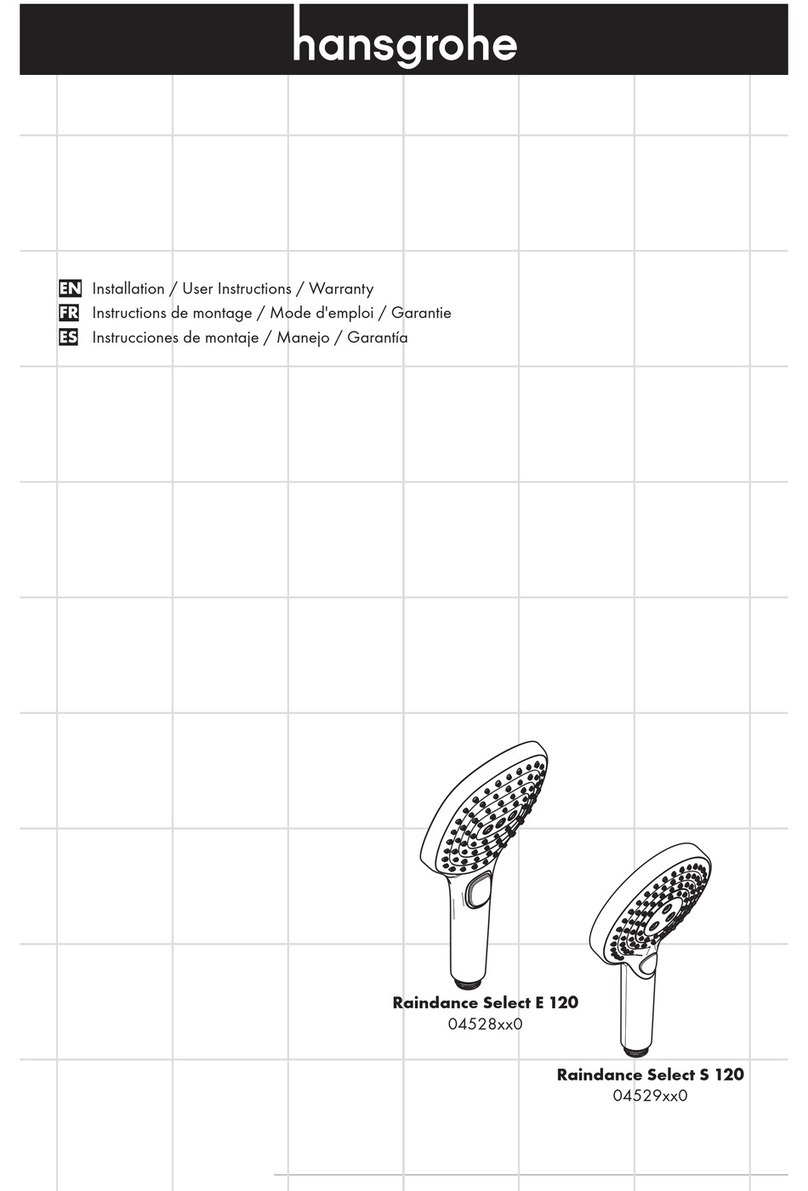 Hans Grohe Raindance Select E120 User instructions Hans Grohe Raindance Select E120 User instructions
