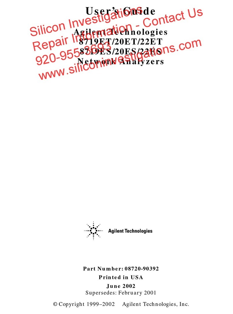 Agilent Technologies 8719ES User manual