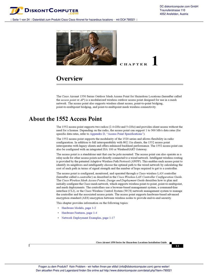 Cisco AIR-CAP1552H-x-K9 User manual