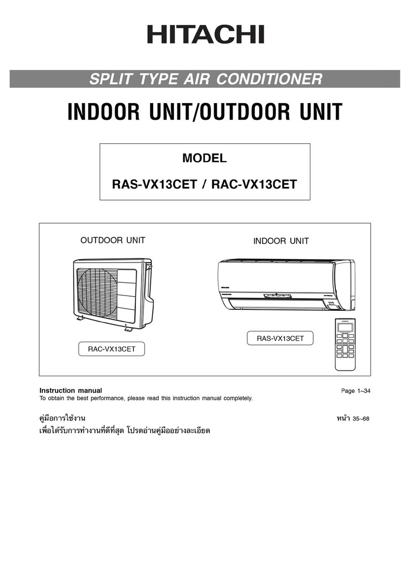 Hitachi RAS-VX13CET User manual