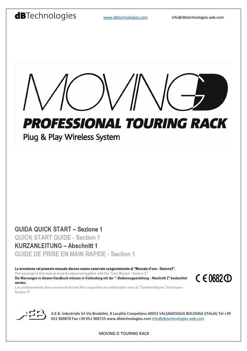 dB Technologies MOVING D TOURING RACK quick start guide