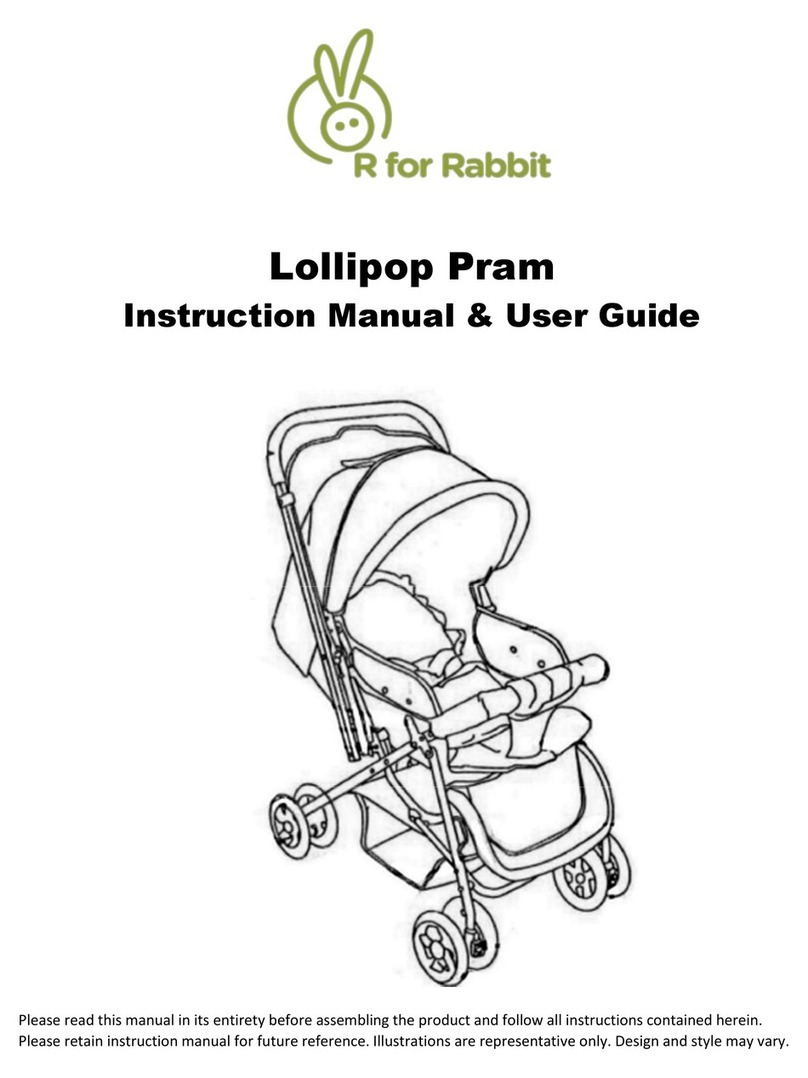 R for Rabbit Lollipop Pram Instruction manual & user guide