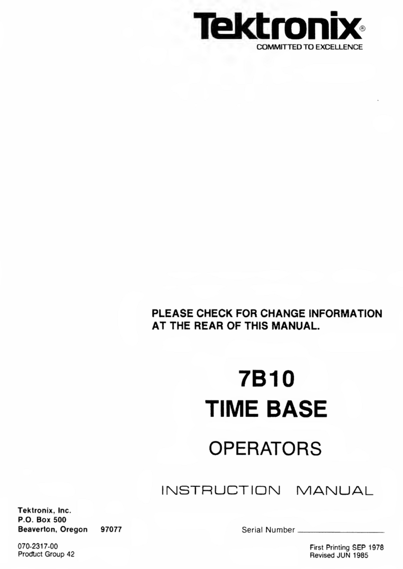 Tektronix 7B10 User manual