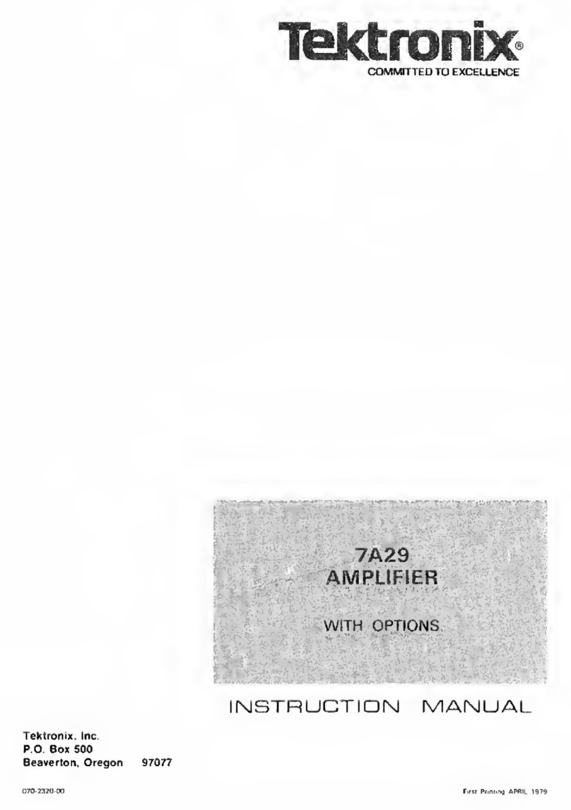 Tektronix 7A29 User manual