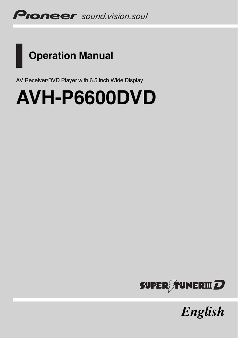 Pioneer AVH-P6600DVD Operation manual