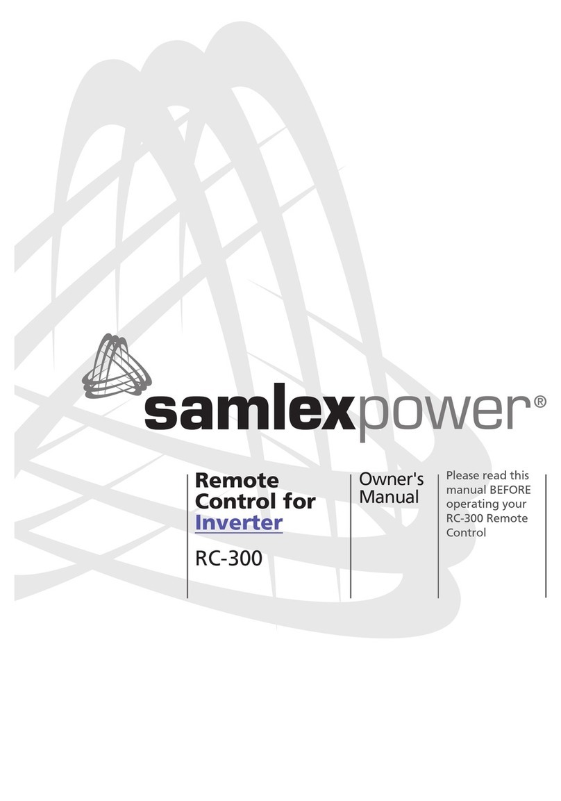 SamplexPower RC-300 owner's manual