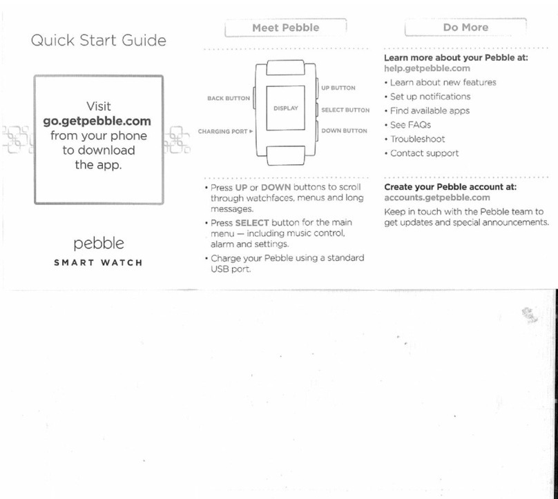 Pebble Technology PEBBLE quick start guide