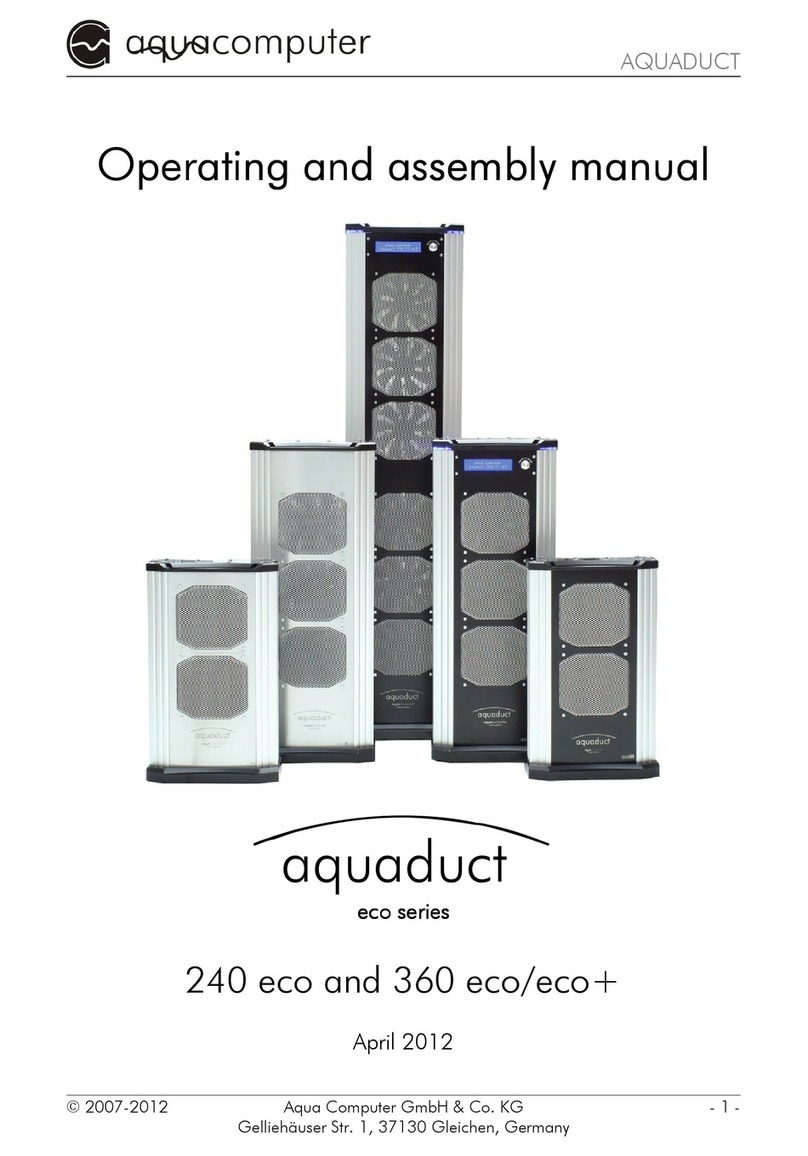Aqua Computer Aquaduct 240 eco Operating and assembly manual