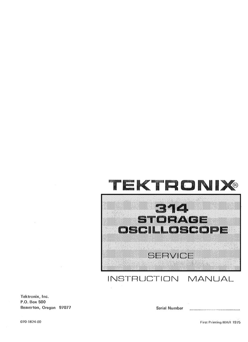 Tektronix 314 User manual