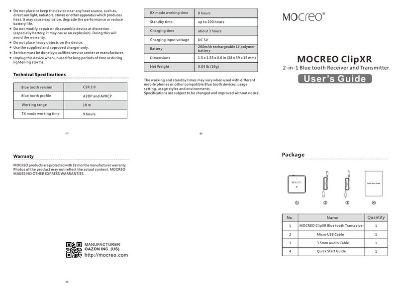 Mocreo ClipXR user guide