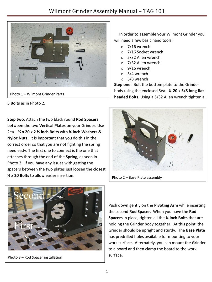Wilmont TAG 101 Assembly manual