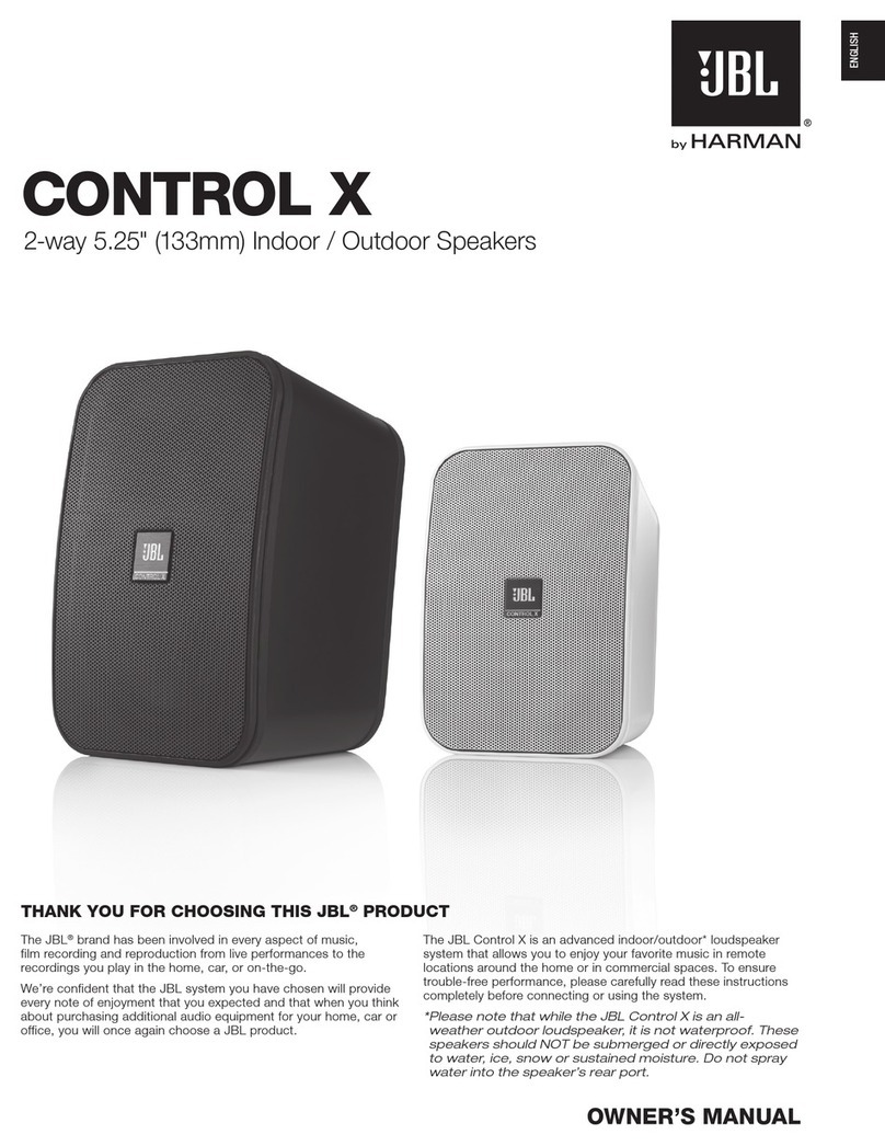 JBL CONTROL X User manual