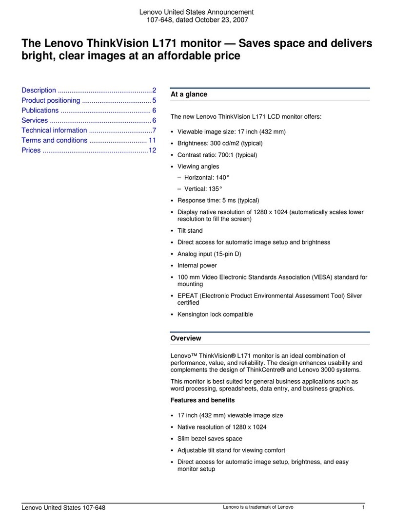 Lenovo L171 User manual