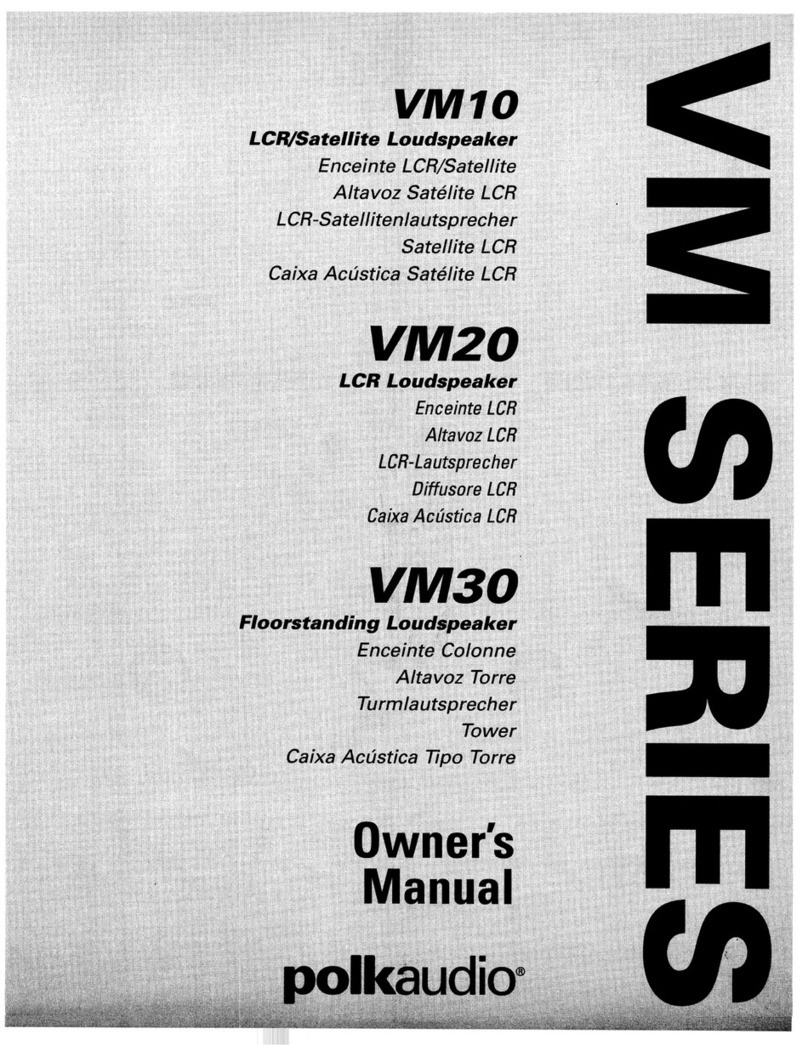 Polk Audio VM20 owner's manual